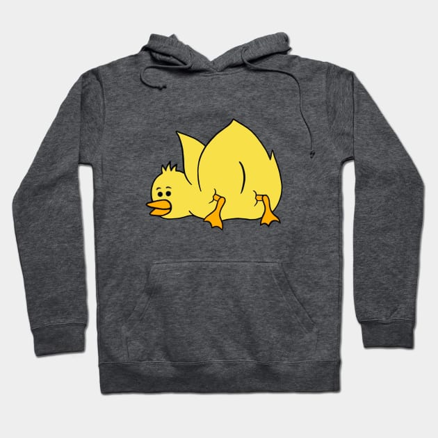 Duckie Buttie | Cute Yellow Duck Butt Hoodie by thekindledcollective